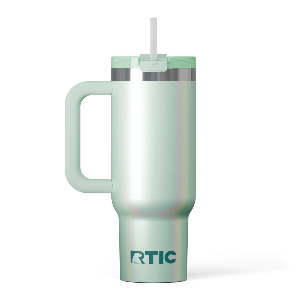 Road Trip Tumbler Fresh Mint Glitter