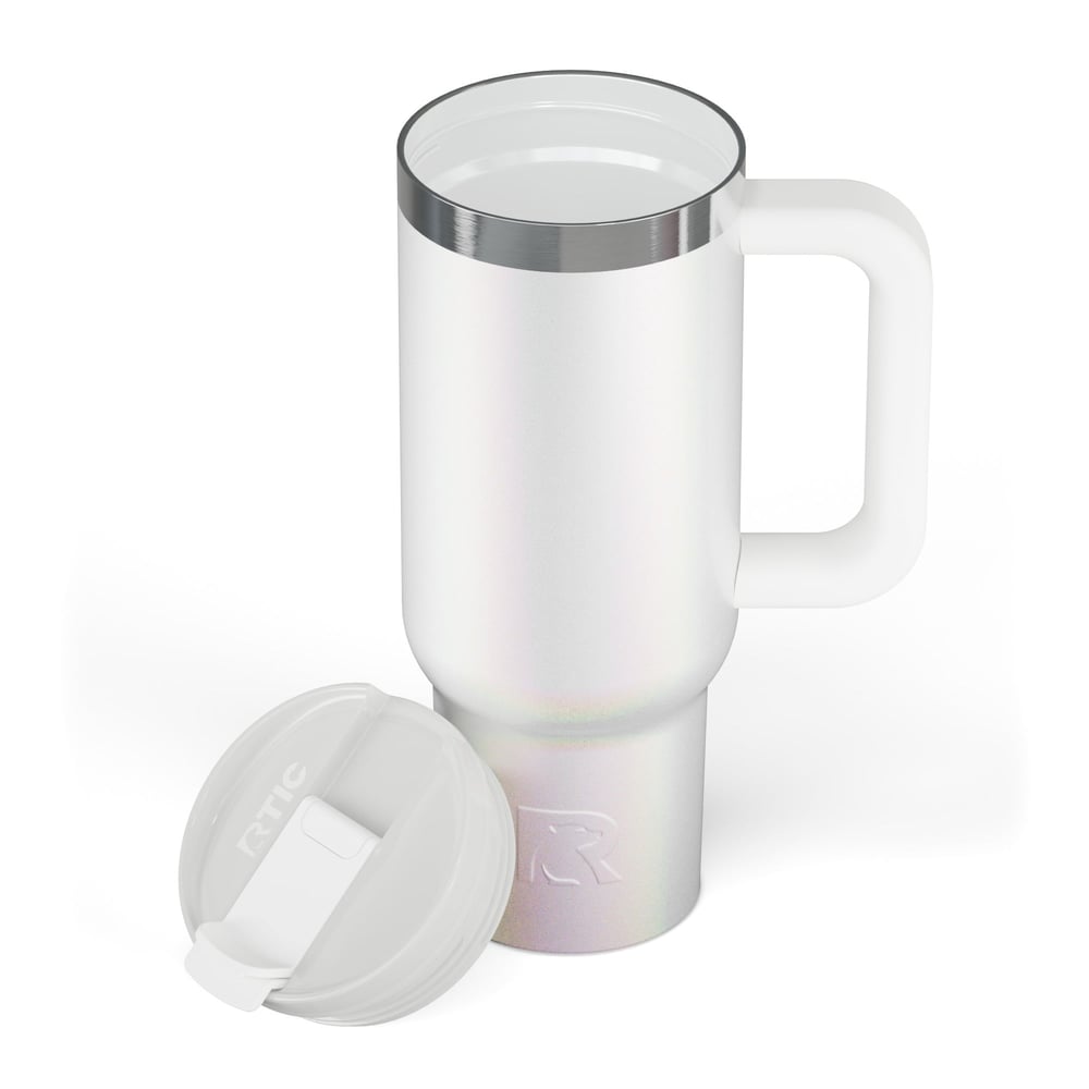 Road Trip Tumbler White Glitter - Image 3