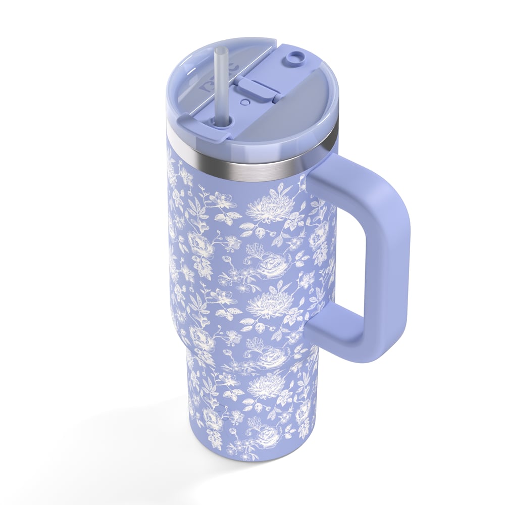 Road Trip Tumbler Periwinkle Bouquet - Image 5