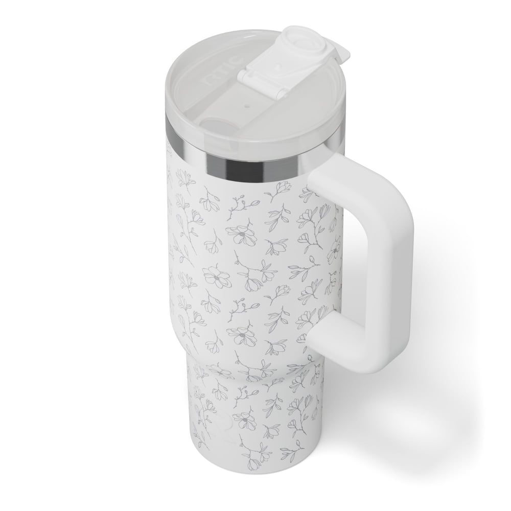 Road Trip Tumbler White Magnolias - Image 5