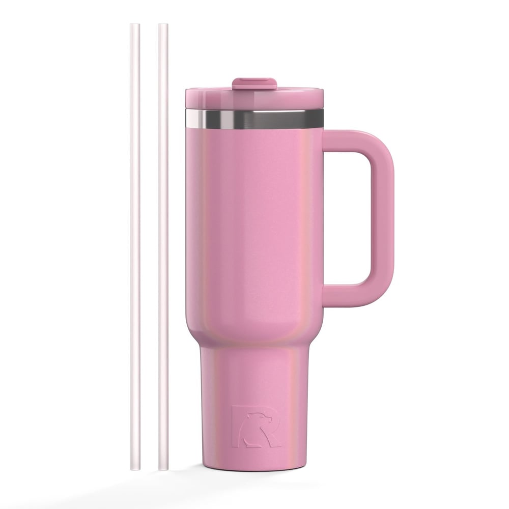Road Trip Tumbler Dusty Rose Glitter - Image 3