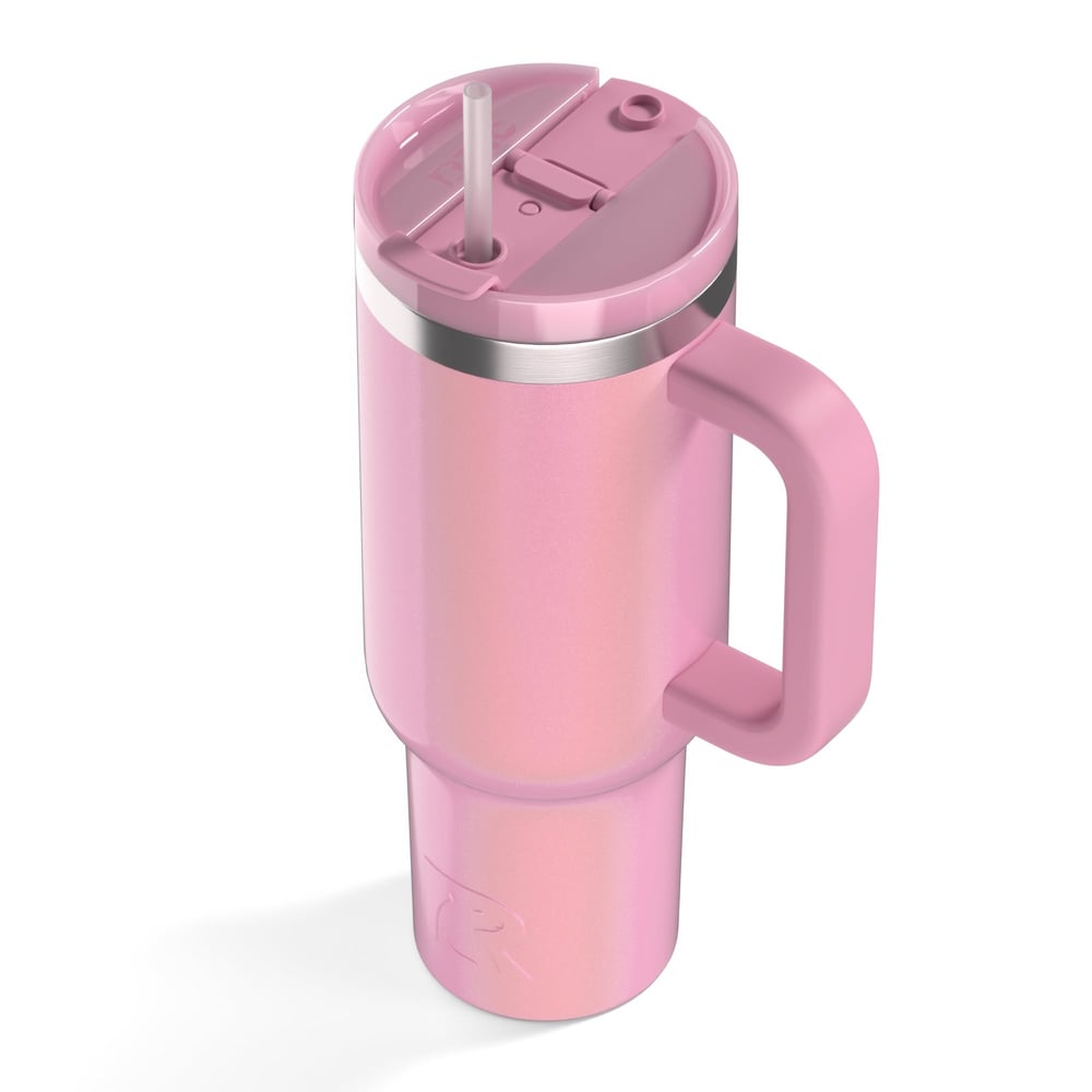 Road Trip Tumbler Dusty Rose Glitter - Image 5