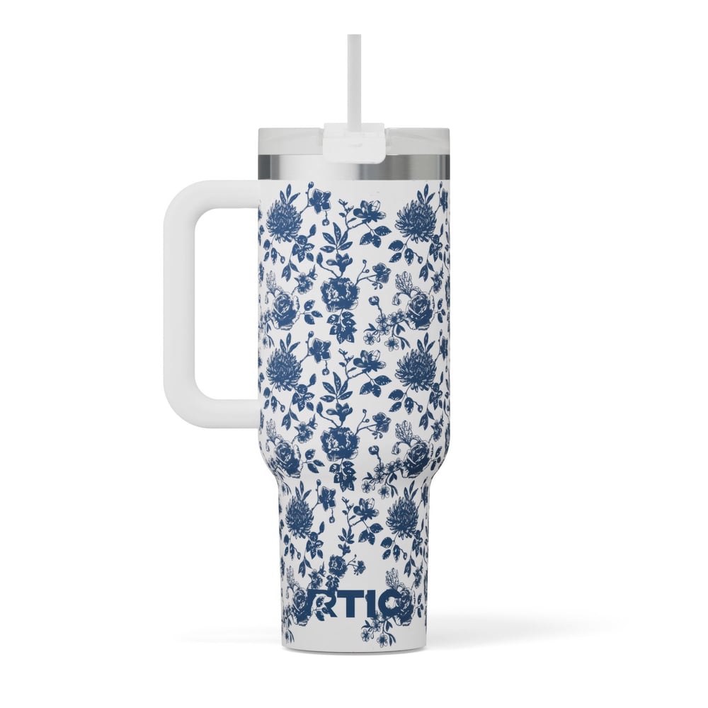 Road Trip Tumbler Blue Bouquet