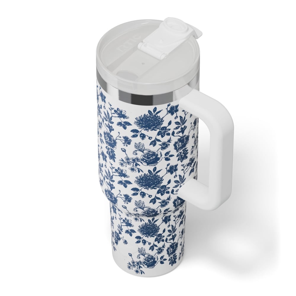 Road Trip Tumbler Blue Bouquet - Image 5