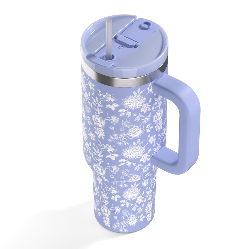 Road Trip Tumbler Periwinkle Bouquet - Image 5