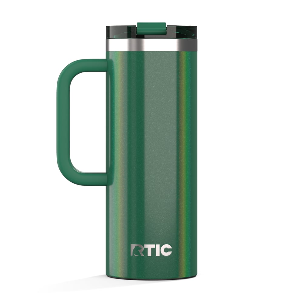 Road Trip Travel Mug Pine Tree Glitter