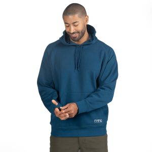 Water-Repellent Pullover Hoodie – Relaxed Fit Dark Navy