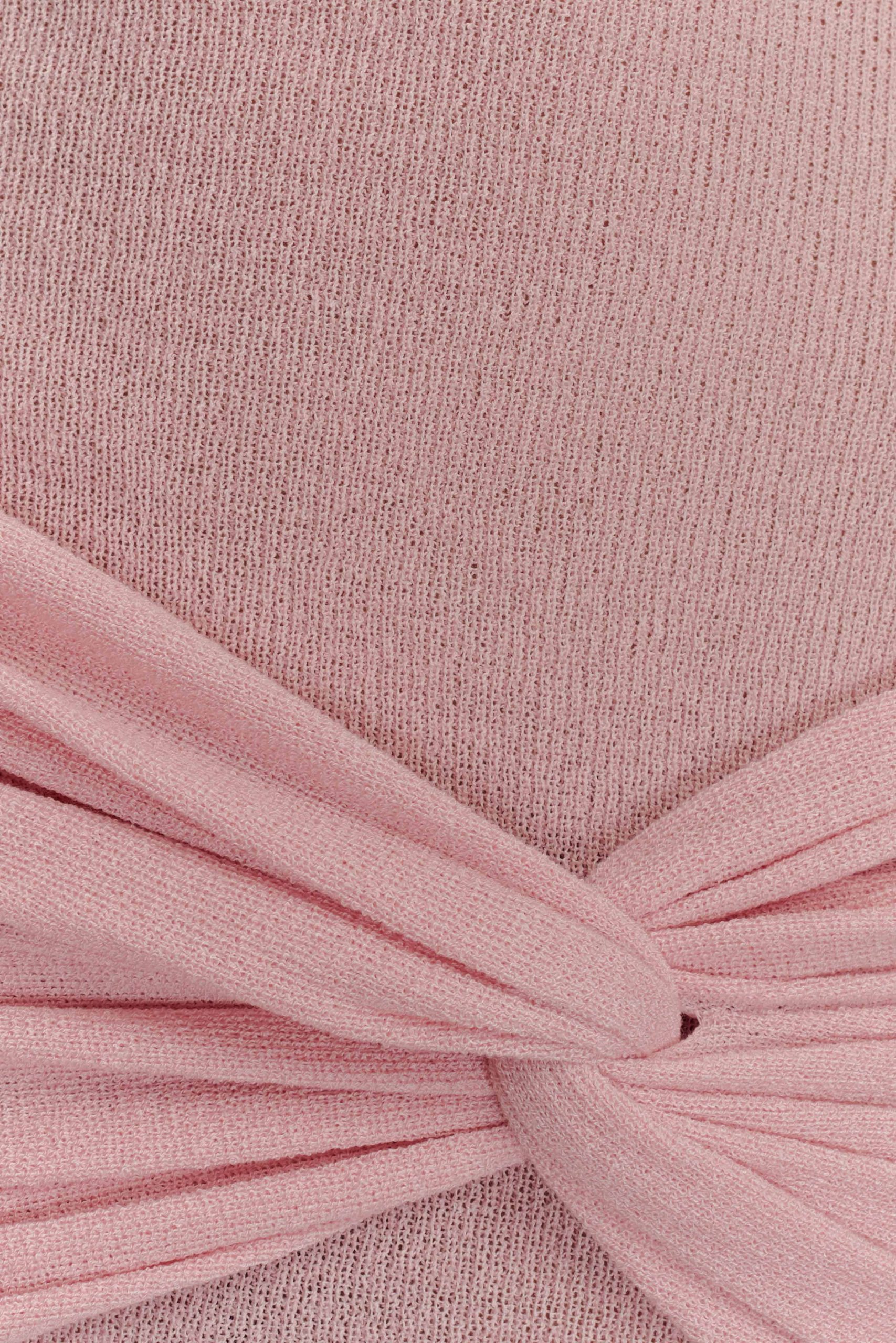 Laurie Twist Knit Mini Dress - Baby Pink - Image 6