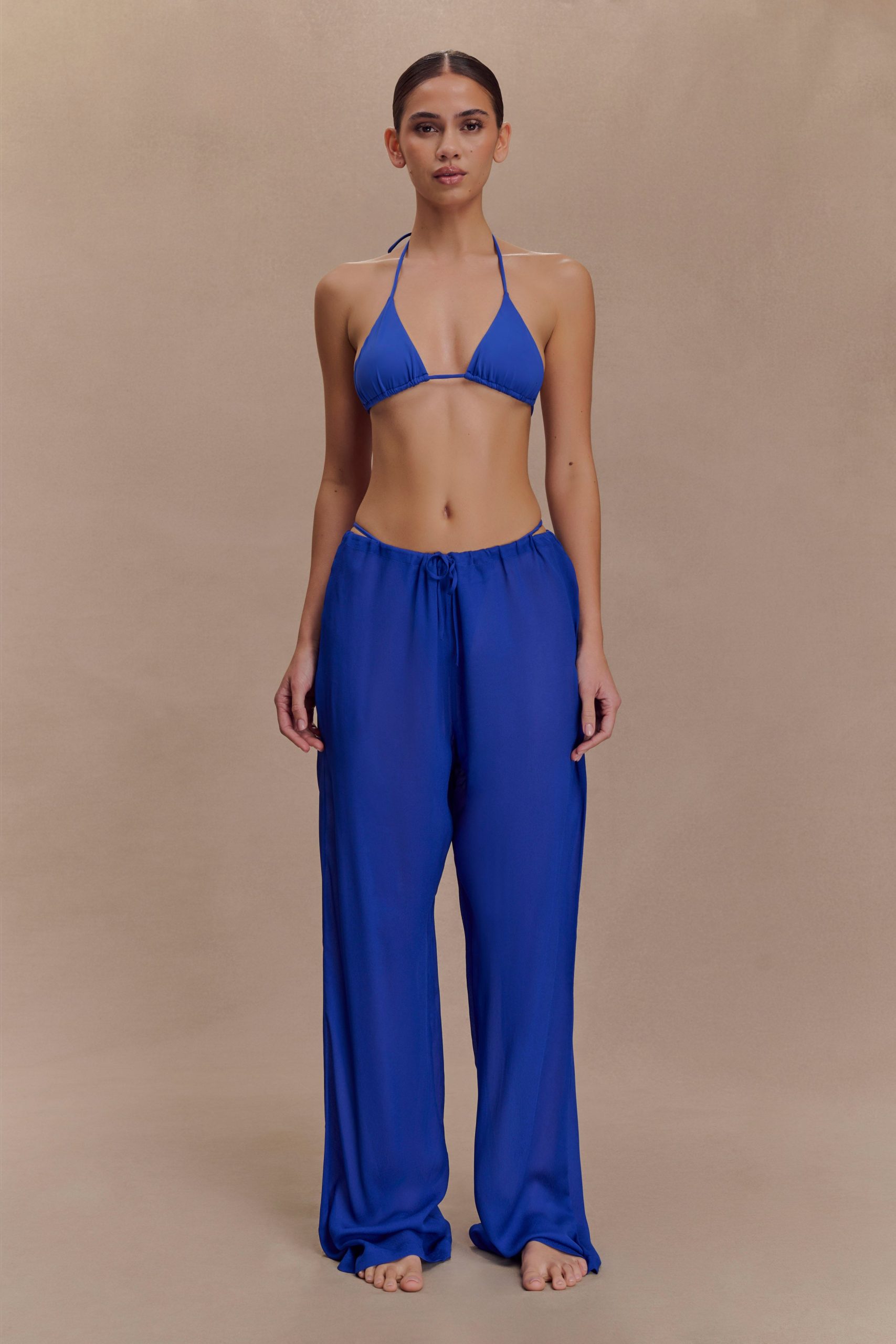 Tonya Sheer Straight Leg Pant - Cobalt Blue - Image 2