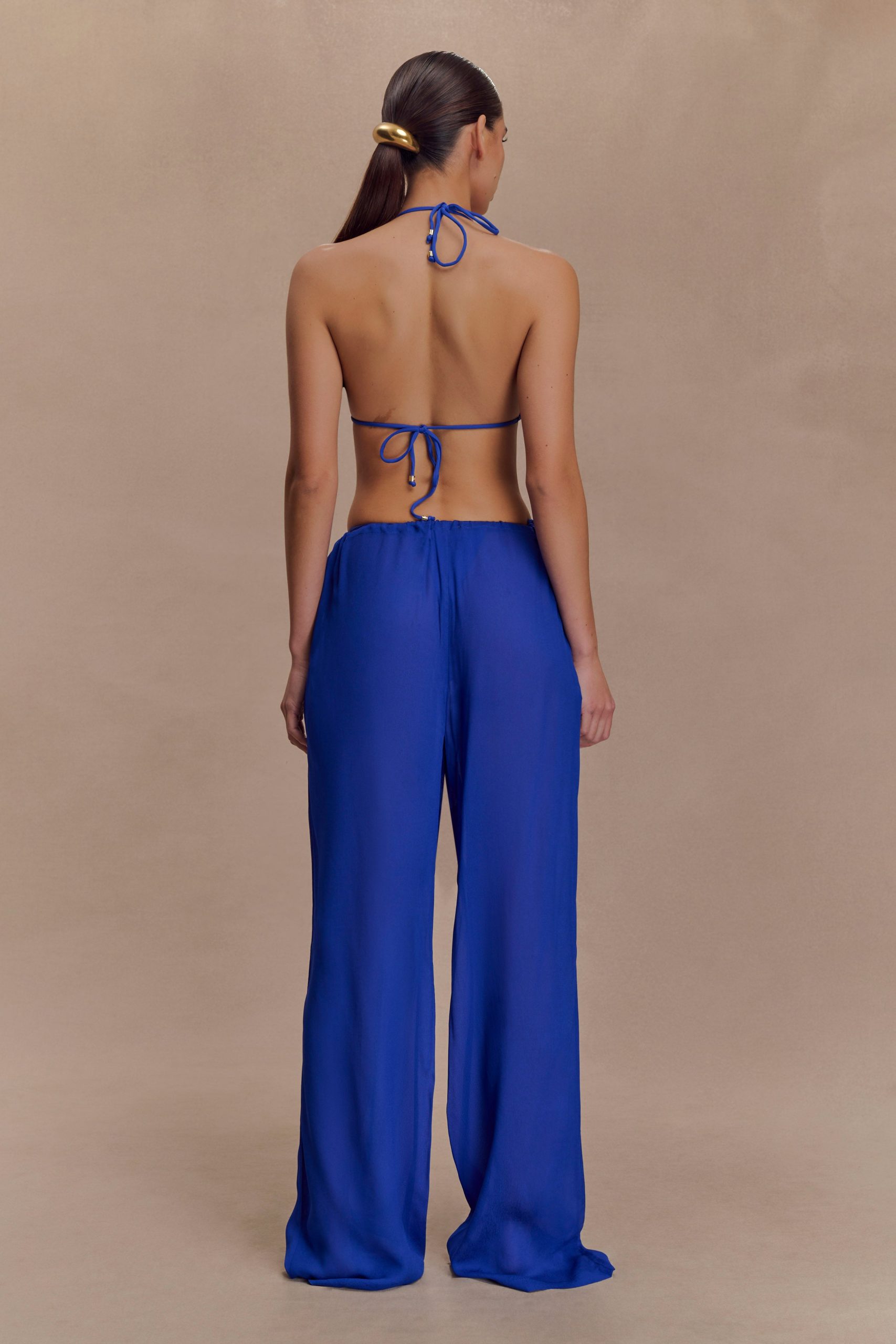 Tonya Sheer Straight Leg Pant - Cobalt Blue - Image 3