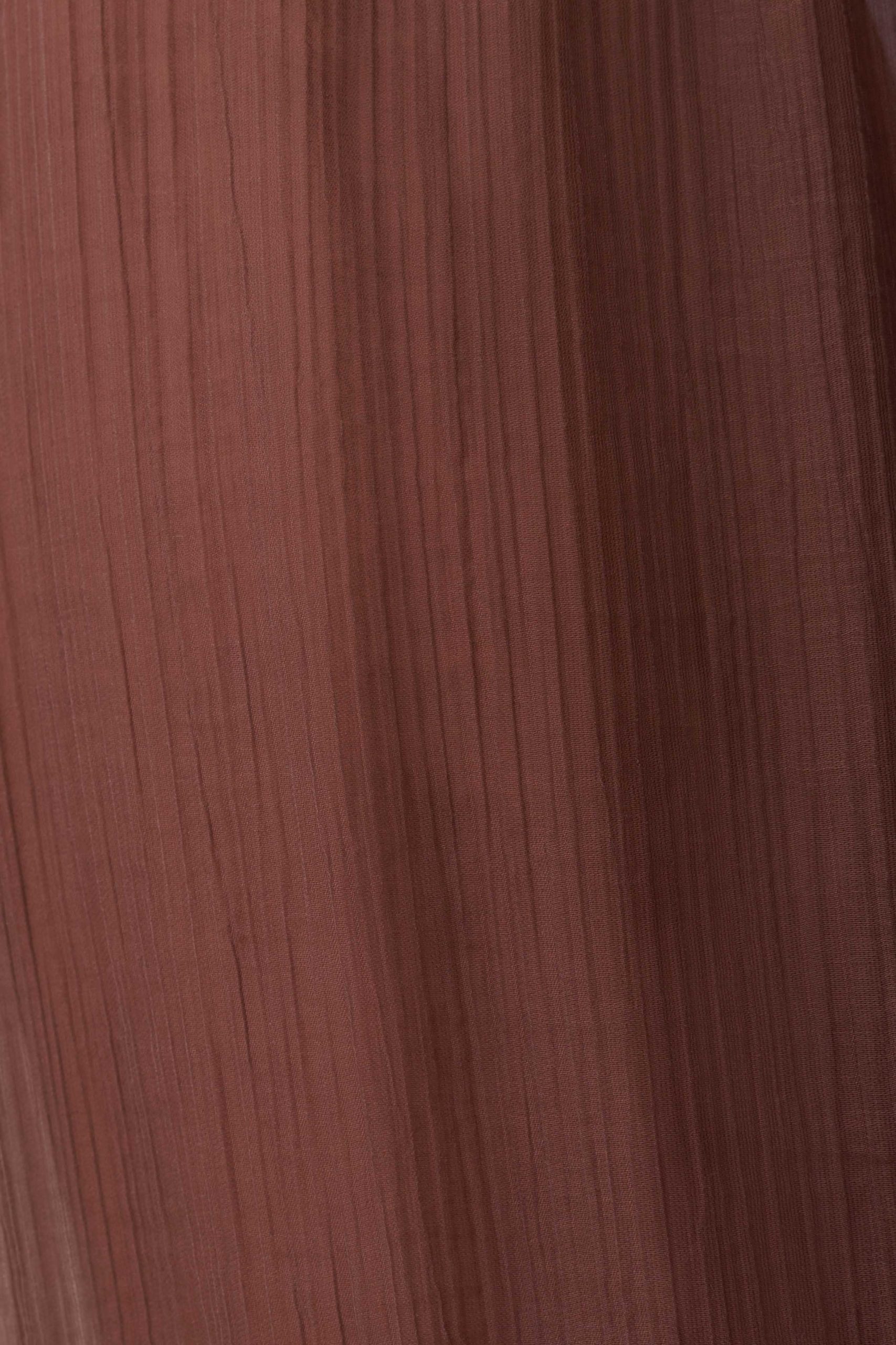 Leilani Sheer Drawstring Wide Leg Pants - Chocolate - Image 8