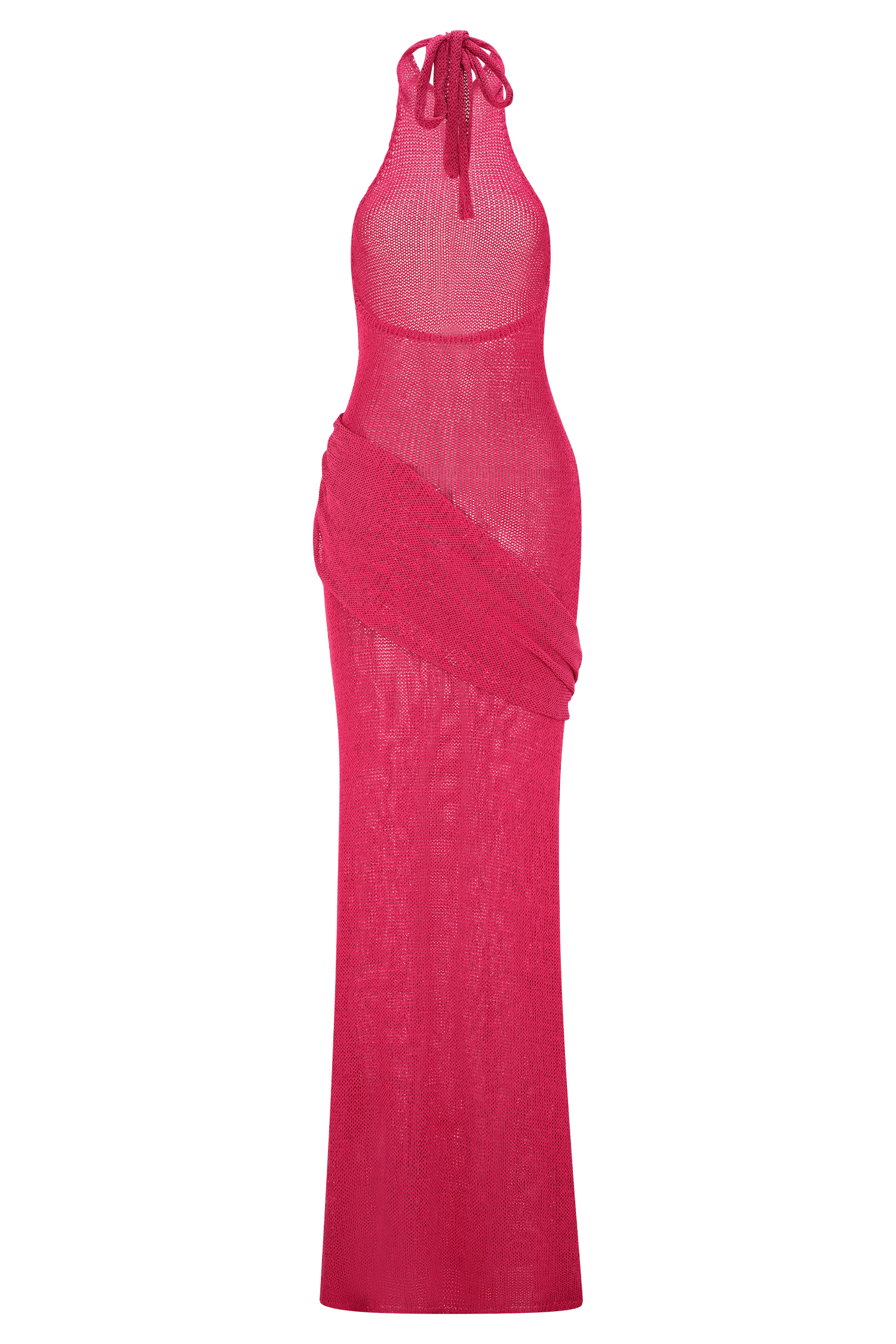 Reece Halter Knit Maxi Dress - Dragonfruit - Image 7